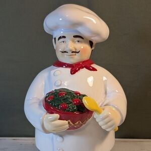 Jennifer Brinley Chef Collection Utensil Holder - Happy Chef with Mixing Bowl